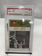 1961 FLEER #66 Jerry West In Action PSA Graded 9