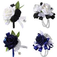 Stylish Wedding Wrist Flower Bride Groom Bridesmaid Formal Event Jewelry
