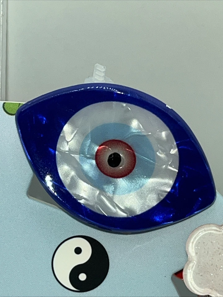 Champiñón Hamsa Mano Yin-Yang Cara Sonriente Trébol Mal de Ojo Hippie Boho Pinzas para el Cabello Foto 3 de 4