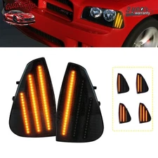 For Dodge Charger 2006-2010 Smoke Turning Signal Lamps Corner Lights Left+Right