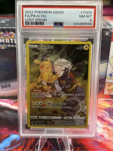 Pokemon TCG: SWSH11: Lost Origin Trainer Gallery #TG05/TG30 Pikachu Psa8