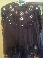 Vintage Western Americana Cowgirl Type Shirt 100% Cotton Made In USA