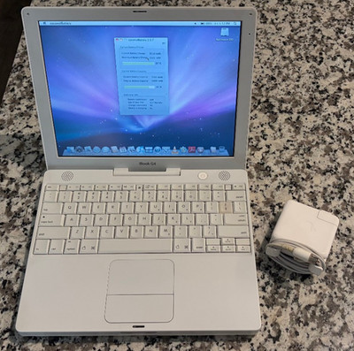 Restored iBook G4 12'' Laptop - PPC G4 1.07GHz, 768MB RAM, 32GB SSD, OSX 10.5 -03