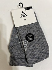 NEW Nike ACG Kelley Ridge 2.0 Grey Crew Trail Hiking Socks DA2599-065 Size M