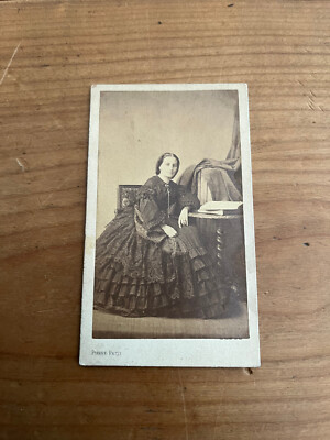 old photo CDV N791 woman stone small