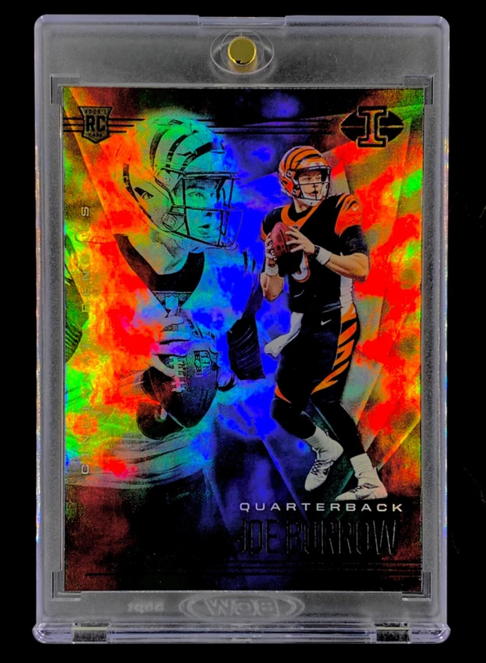 Tarjeta de radiocontrol Joe Burrow refractor negro novato holograma arco iris base de lámina - BENGALS Foto 4 de 4