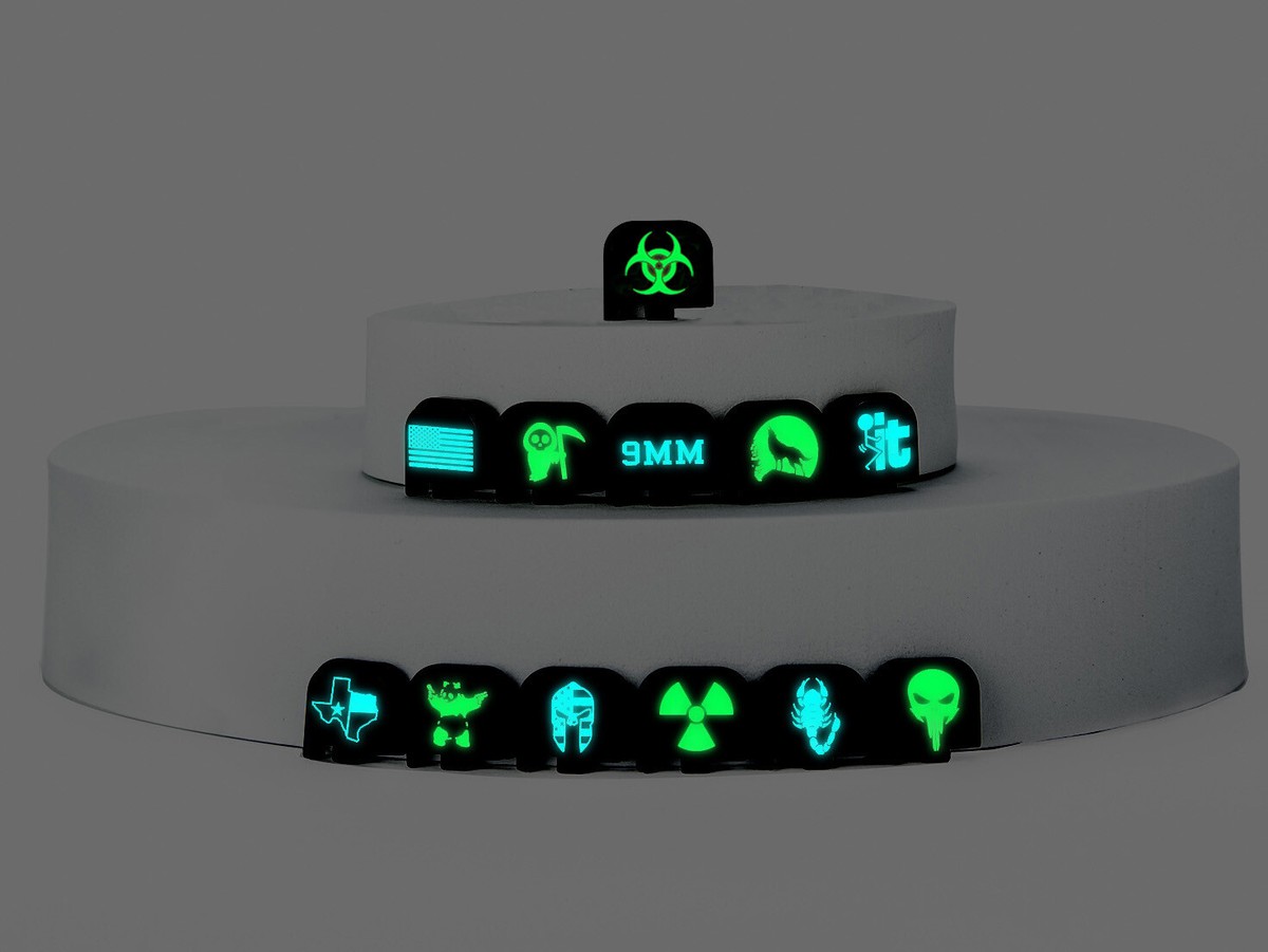 for Glock 43 43X 48 9mm Slide Cover Back Plate Glow in the Dark