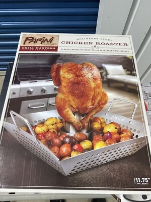 PARINI STAINLESS STEEL GRILL MASTER CHICKEN ROASTER NEW