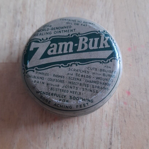 Vintage Zam-Buk Healing Oitment C.E. Fulford Dose mit etwas Original Inhalt