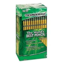 Ticonderoga Woodcase Pencil, HB #2, Yellow Barrel, 96ct.