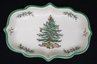 LOT OF 3 SPODE CHRISTMAS TREE 9" Ogee & 7" Round Fluted Candy Dish + 5.5" Vase — photo 2