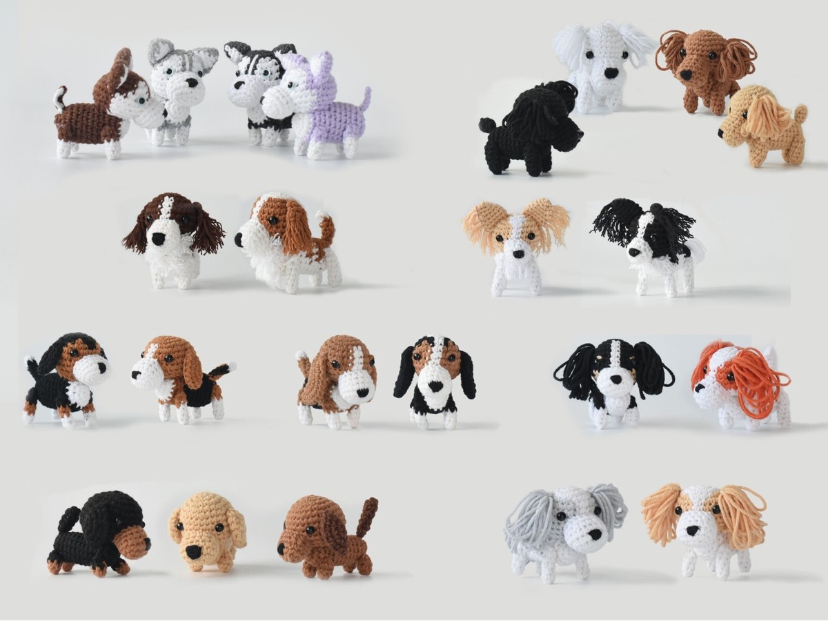Mini Amigurumi Dogs Crochet - Miniature Dogs, Mini Husky, Poodle