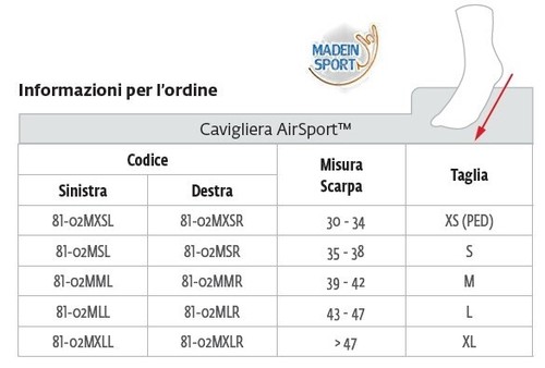 AIRSPORT AIRCAST CAVIGLIERA SPORTIVA UNISEX NERA - Picture 2 of 8