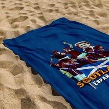 Scottish Tartan Insakilt Summer Beach Towel - Blue Plaid Towel That Doubles As A Kilt | 75cm X 150cm, 100% Cotton - View #2