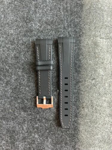 22 mm Wasserdicht SCHWARZ Segeltuch Muster Riemen Gummi SCHWARZ Rolex Sea-Dweller - Bild 7 von 10