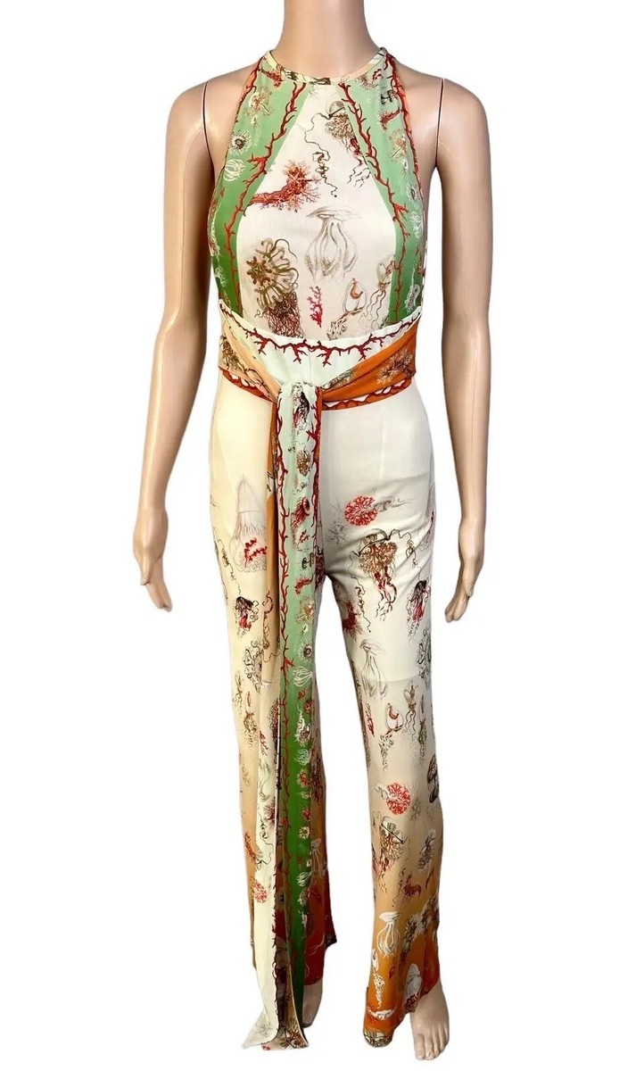 Jean Paul Gaultier S/S 2008 Halter Cutout Back Belted Romper