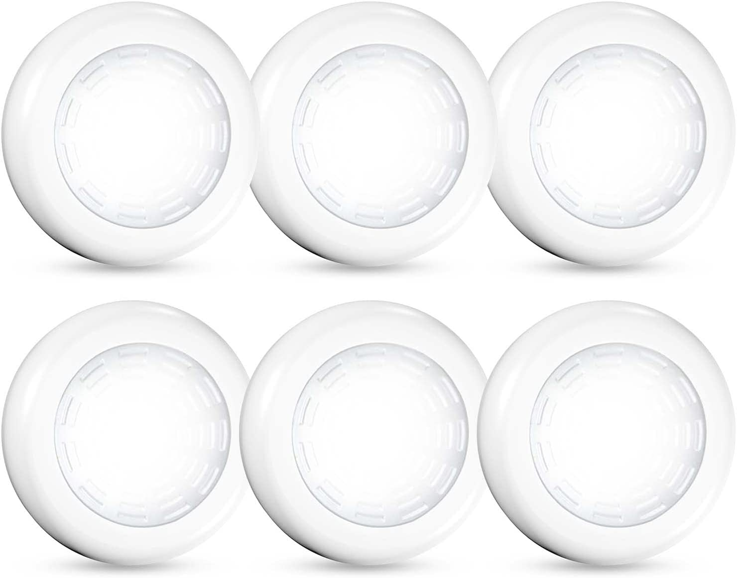 Tap Light Push Lights, 6 Pack Portable Bright LED Puck Light Touch Light Night L