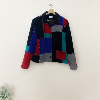 Koret Women's Size:Medium Vintage Multi Print Patchwork Gingham Jacket