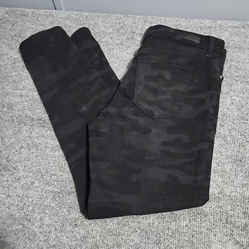 Social Standard by sanctuary Jeans Womens Size 8 Black Camo Ankle Skinny