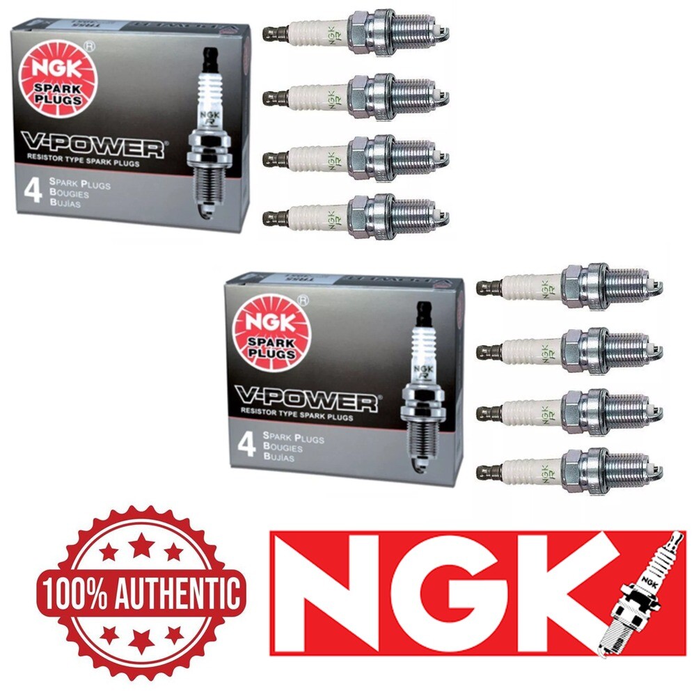 Set of 8 pcs Pack NGK V-Power Resistor Plug Spark Plugs 2238 TR5 Tune Up Kit