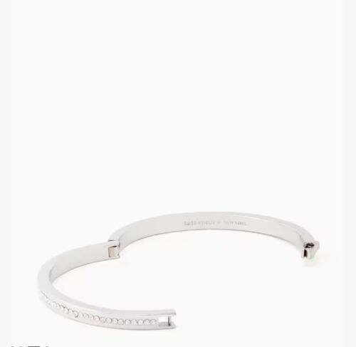 Anello Kate Spade Nuovo con etichette Bracciale Cerniera O0RU2678 Argento $79 - Foto 2 di 3