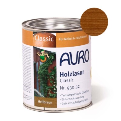 AURO Holzlasur, Classic, Nr. 930-32 Hellbraun