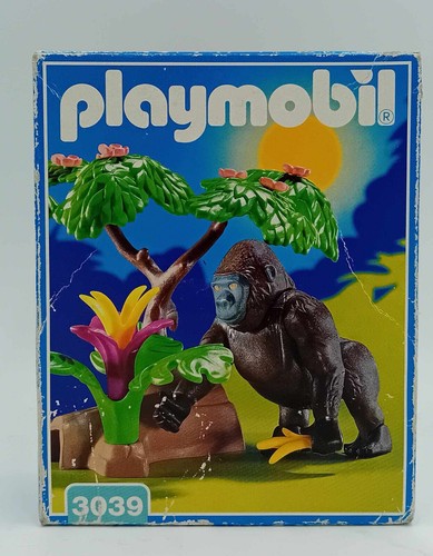 Playmobil 3039 Gorilla von 1999 Tierpark Affe Zoo NEU Verpackung beschädigt - Picture 3 of 7