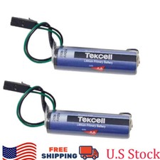 2pc for Tekcell SB-AA11 3.6V 2400mAh AA Battery Non Rechargeable with Black Plug