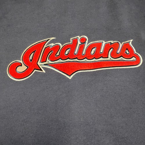 Giacca con cappuccio e zip Cleveland Indians Nike giovane XL blu navy capo Wahoo Guardian - Foto 4 di 12
