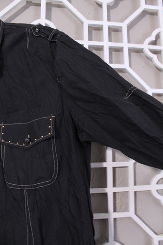 Inserch Button Up Shirt Mens M Black Embroidered Western Cowboy Casual Studded - Picture 11 of 20