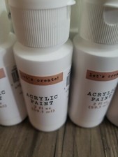 NEW Lot of 18 Let's create Acrylic Craft Paint white 2 Oz