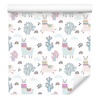 10M Vlies Tapete Kinderzimmer Lamas Regenbogen Wolken Kakteen Xxl 2564
