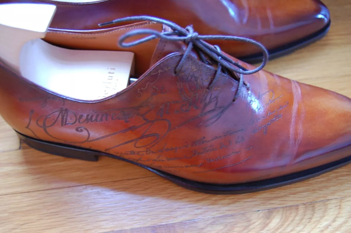 Berluti Alessandro | Size 8.5 | Tobacco Bis | Scritto | Shoe Trees, Bags & Box