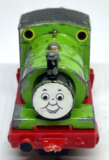 Thomas  Friends PERCY 6 Paper Face Metal Die Cast Green Train 1984 Vintage