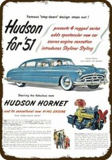 1951 Hudson Hornet H-145 Engine Car Vintage-look Decorative Replica Metal Sign
