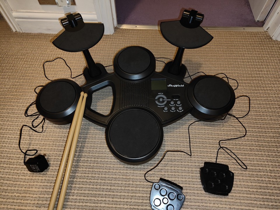 Sheffield EDrum Electronic Drum Kit With Plug In Power Supply eBay