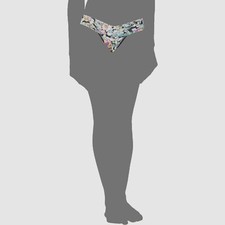  25 Hanky Panky Womens Black Original-Rise Floral Lace Thong Panty Size OS 2-12 