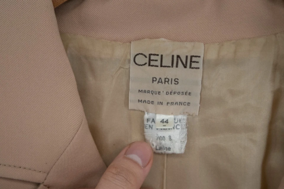 Blazer Traje Chaqueta Vintage Celine Paris Tostado Talla 44 Foto 2 de 4