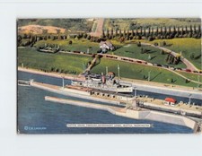 Postcard Cutter Going Through Government Locks Seattle Washington USA