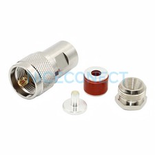 UHF Clamp PL259 Male Plug for LMR195 RG58 RG400 RG142 Cable RF Coax Connector