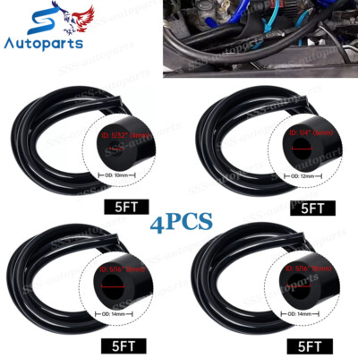 #ad 5 32 1 4 5 16 3 8quot; Silicone Vacuum Tubing Hose Line Kit 5FT 130PSI Max Pressure $23.99