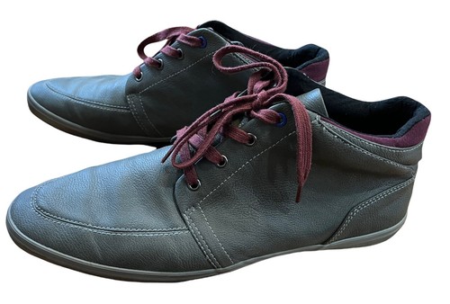Aldo Grey Leather High top Sneakers | eBay