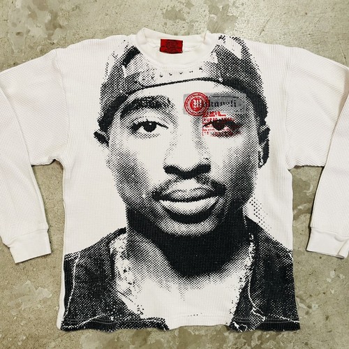 Vintage Tupac Makaveli 2Pac Rap Tee Shirt Long Sleeve Y2K Size Small