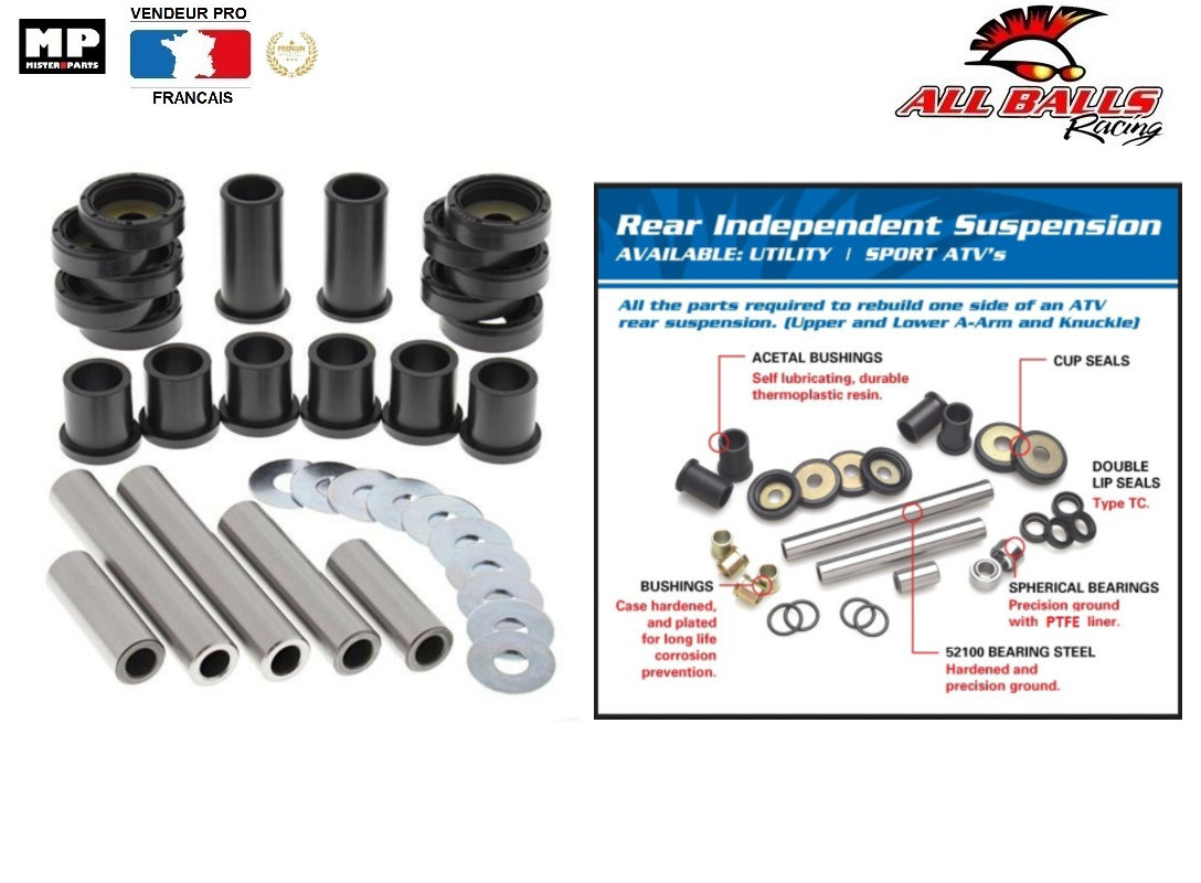 Kit roulement de suspension arrière 50-1041 pour quad Suzuki LTA 700 King Quad 2005-2007