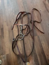 One Ear Western Bridle With Gag Bit and split reins