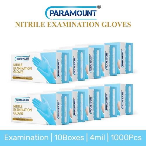 PARAMOUNT® Exam/Medical Nitrile Gloves Blue Powder Free 4mil 1000 Pcs - Picture 11 of 12