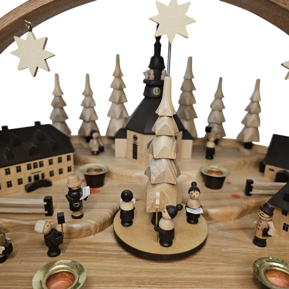 Montaña de Navidad 16" Decoración de Mesa Erzgebirge Navidad Seiffen Nieve Foto 4 de 4