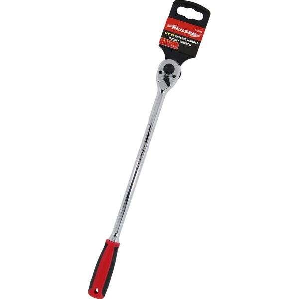 1/4"" DRIVE SOCKET RATCHET Extra Long Reach 304mm Handle Fine 72 Tooth Ratchet
