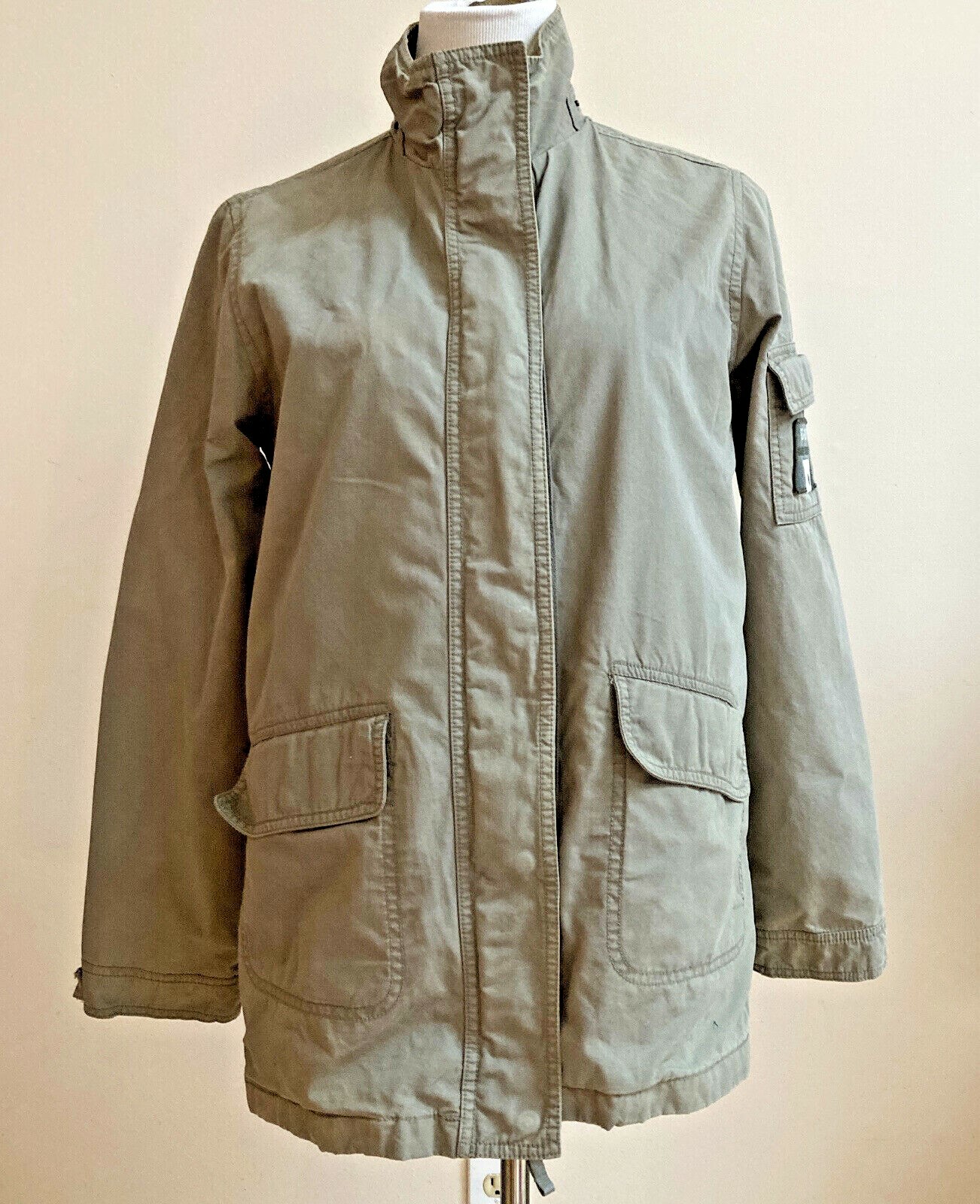 Women’s Eddie Bauer Olive Green Army Style Jacket Siz… Gem