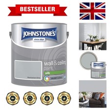 2.5L Manhattan Grey Silk Finish Emulsion Paint - Covers 30m², Easy Application 9.36 per litre
